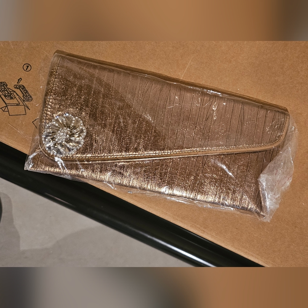 Elegant Gold Clutch Bag
